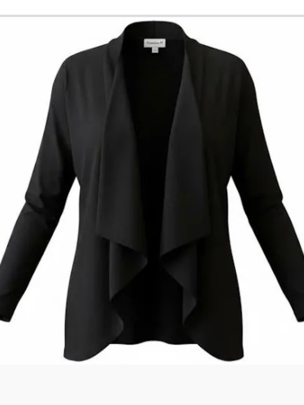 Veronica M Black Draped Open-Front Cardigan